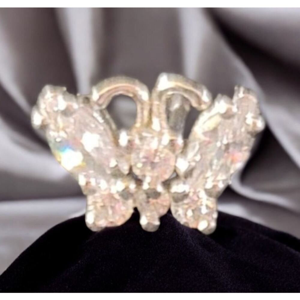 925 Butterfly Earring with Clear Stone Single Earring